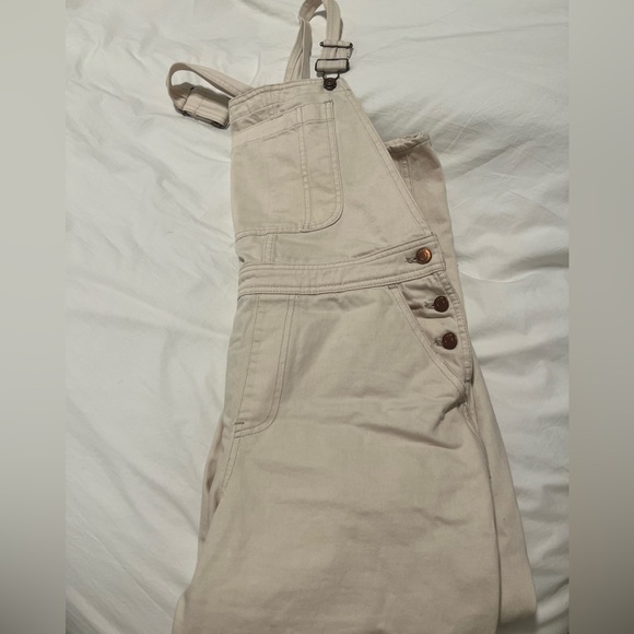JCREW Slouchy Boyfriend Denim Overalls in Ecru - Picture 9 of 12